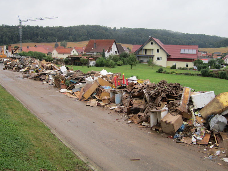 Nach der schweren Sturzflut in Rustenfelde (Eichsfeldkreis) im August 2015